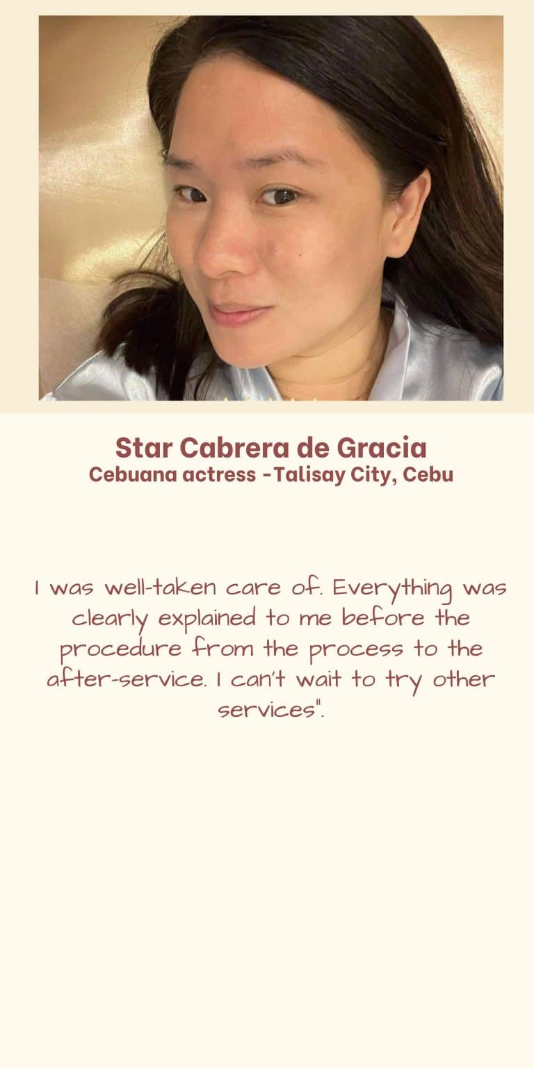 derma clinic review - Star Cabrera de Gracia Cebuana actress Talisay City Cebu